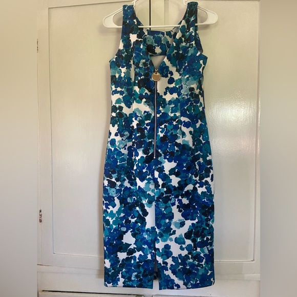 Calvin Klein Floral Sleeveless Pencil Sheath Dress - Picture 2 of 5
